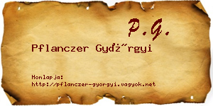 Pflanczer Györgyi névjegykártya
